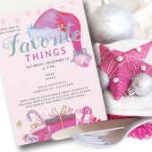 Favorite Things Party Holiday Pink Gift Exchange 招待状