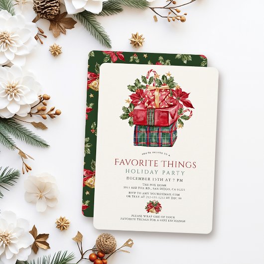 Favorite Things Presents Christmas Holiday Party 招待状