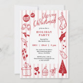 Favorite Things Red Christmas Party Invitation シーズンカード (正面)