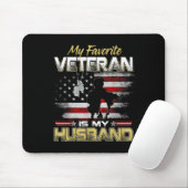 Favorite veteran is husband boyfriend veterans day マウスパッド (マウス)