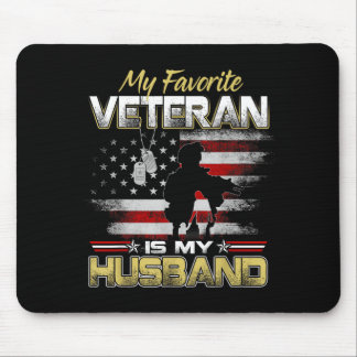 Favorite veteran is husband boyfriend veterans day マウスパッド