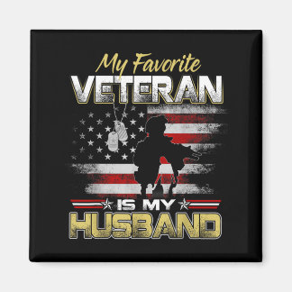 Favorite veteran is husband boyfriend veterans day マグネット