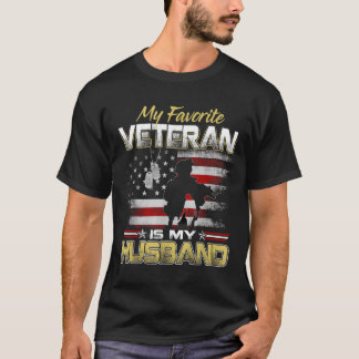 Favorite veteran is husband boyfriend veterans day tシャツ