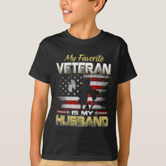 Favorite veteran is husband boyfriend veterans day tシャツ