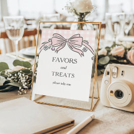 Favors and Treat Pink Ice Cream Sundae Baby Shower ポスター