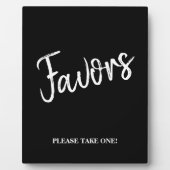 Favors Black wedding sign tabletop Plaque フォトプラーク (正面)