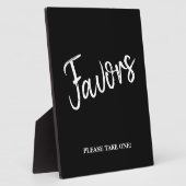 Favors Black wedding sign tabletop Plaque フォトプラーク (側面)