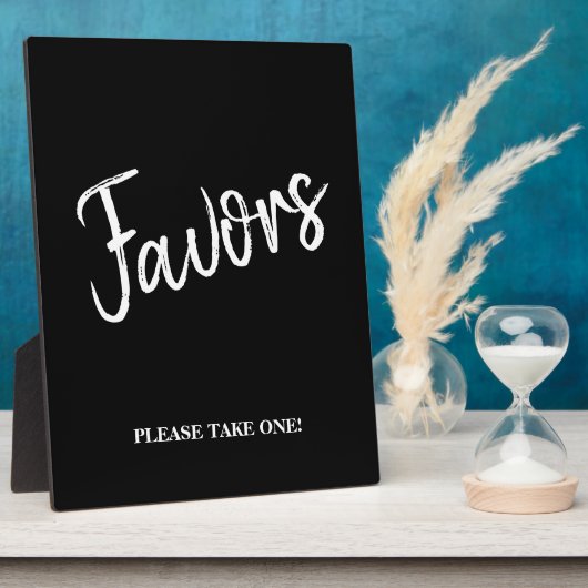 Favors Black wedding sign tabletop Plaque フォトプラーク (側面)