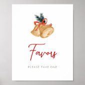 Favors Christmas Party Sign ポスター (正面)