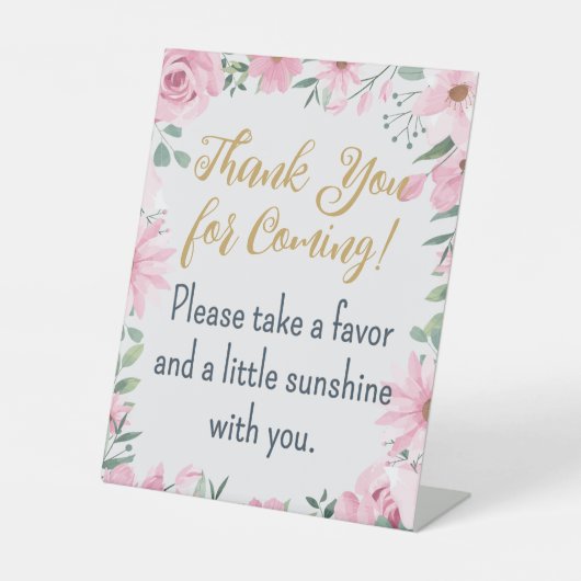 Favors Love is in Bloom Pedestal Sign 台座サイン (正面)