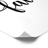 Favors Please Take One Wedding Custom Table Sign ポスター (角)