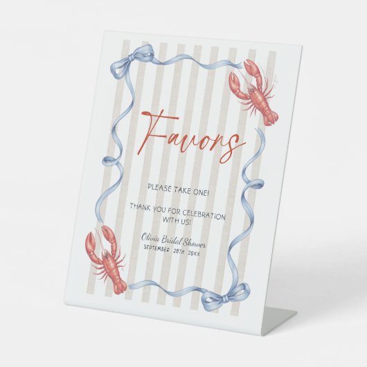 Favors She’s a Catch Coastal Bridal Shower 台座サイン (正面)