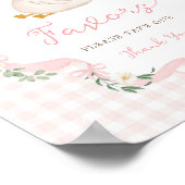 Favors Sign - Pink Bow One Silly Goose Table Sign ポスター (角)