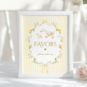 Favors Silly Goose gender neutral gingham ポスター