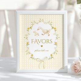 Favors Silly Goose gender neutral gingham ポスター