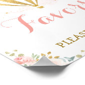 Favors - Take One / Floral Hot Air Balloon Shower ポスター (角)