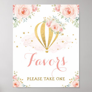 Favors - Take One / Floral Hot Air Balloon Shower ポスター