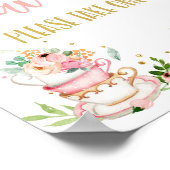 Favors Tea Party Sweets Baby Brewing Baby Shower ポスター (角)