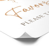 Favors Teddy Bear Balloon Boho Neutral Birthday  ポスター (角)