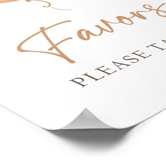 Favors Teddy Bear Balloon Boho Neutral Birthday  ポスター (角)