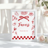 Favors That's Amore Italian theme bridal shower ポスター