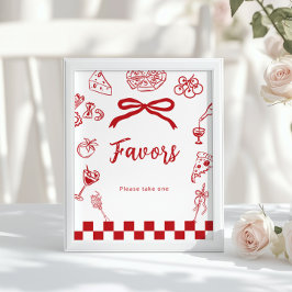 Favors That's Amore Italian theme bridal shower ポスター
