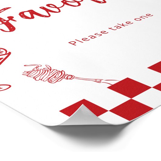 Favors That's Amore Italian theme bridal shower ポスター (角)