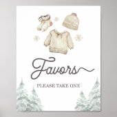 Favors Watercolor Winter Baby It's Cold Outside ポスター (正面)