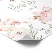 Favors Whimsical Fairy First Birthday Wildflower ポスター (角)