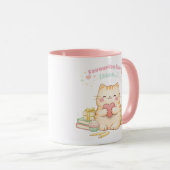 Favourite Aunt Cute Kawaii Kitty Cat Sweet Pink マグカップ (正面右)
