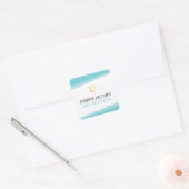 FAVY封筒用シールスターシンプルモダンターコイズ スクエアシール (封筒)