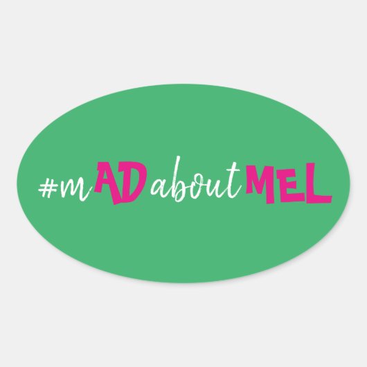 Favy Boxハッシュタグバチェロレッテシール 楕円形シール (正面)