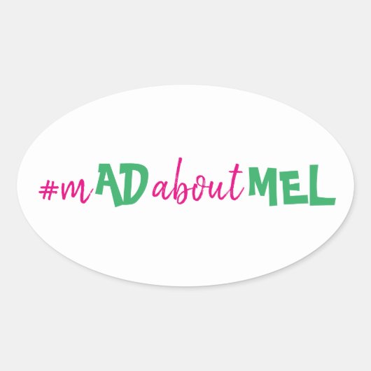 Favy Boxハッシュタグバチェロレッテシール 楕円形シール (正面)