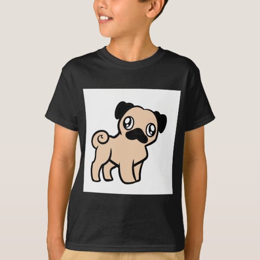 FAW PUG cartoon.png Tシャツ (正面)