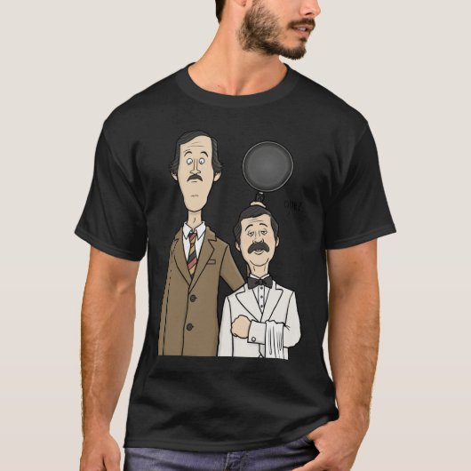 Fawlty Towers – バジルとマニュエルクラシックTシャツ Tシャツ (正面)