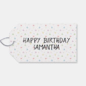 FawnとWhite イタリアン Greyhound -ハッピーバースデー ギフトタグ (裏面横)