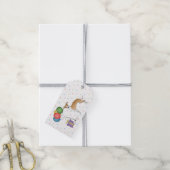 FawnとWhite イタリアン Greyhound -ハッピーバースデー ギフトタグ (より糸付き)