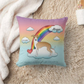 FawnとWhite Greyhound イタリアン Rainbow Memorial クッション (ブランケット)