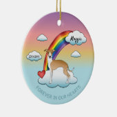 FawnとWhite Greyhound イタリアン Rainbow Memorial セラミックオーナメント (右)