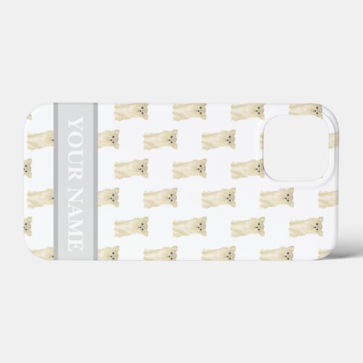 FAWNタンパーソナライズされたクリームロングヘアチワワ Case-Mate iPhoneケース (裏面 (横))