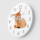 Fawn子供部屋デコールウォールクロック ラージ壁時計 (傾斜)