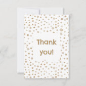 Fawn紙吹雪水色ドットサンキューカード サンキューカード (正面)