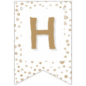 Fawn紙吹雪水色ドット文房旗 バンティングフラッグ (第2の旗)