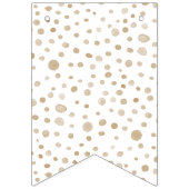 Fawn紙吹雪水色ドット文房旗 バンティングフラッグ (第1の旗)