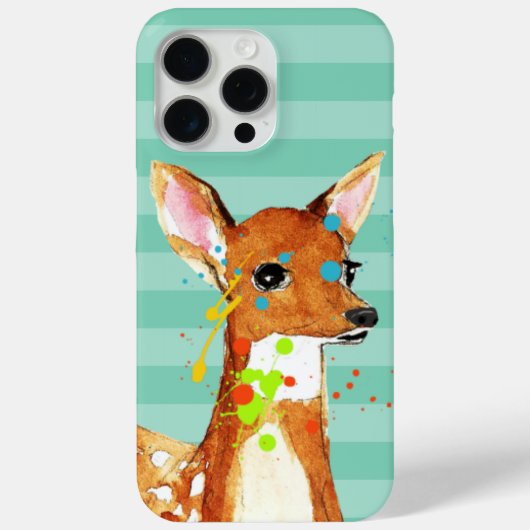 Fawn 絵を描 Splats抽象芸術鹿iPhone 6 Case-Mate iPhoneケース (裏面)