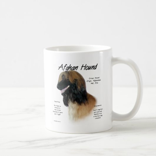 Fawn Afghan Houndの歴史 コーヒーマグカップ (右)