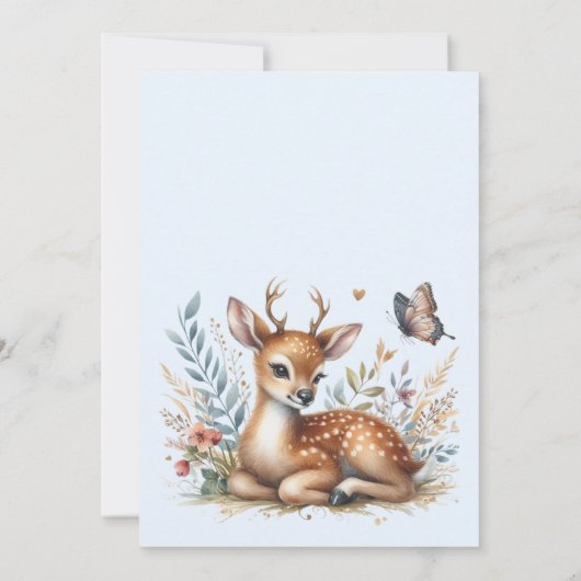 Fawn Baby Showerへの招待 招待状 (裏面)