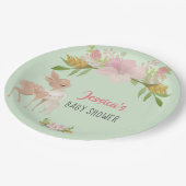 Fawn & Bunny赤ちゃんパーソナライズされたシャワー ペーパープレート (アングル)