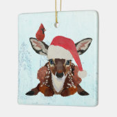 FAWN & CARDINAL CHRISTMAS セラミックオーナメント (左)