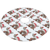 FAWN & CARDINAL CHRISTMAS ブラッシュドポリエステルツリースカート (アングル)